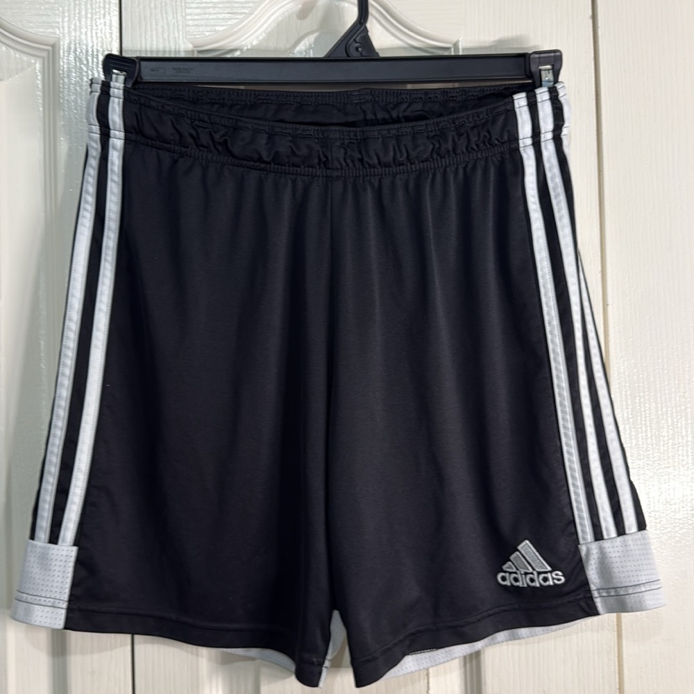 Adidas Kids Black & White Classic Stripe Shorts Size S